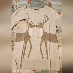 Loft deer pattern sweater
